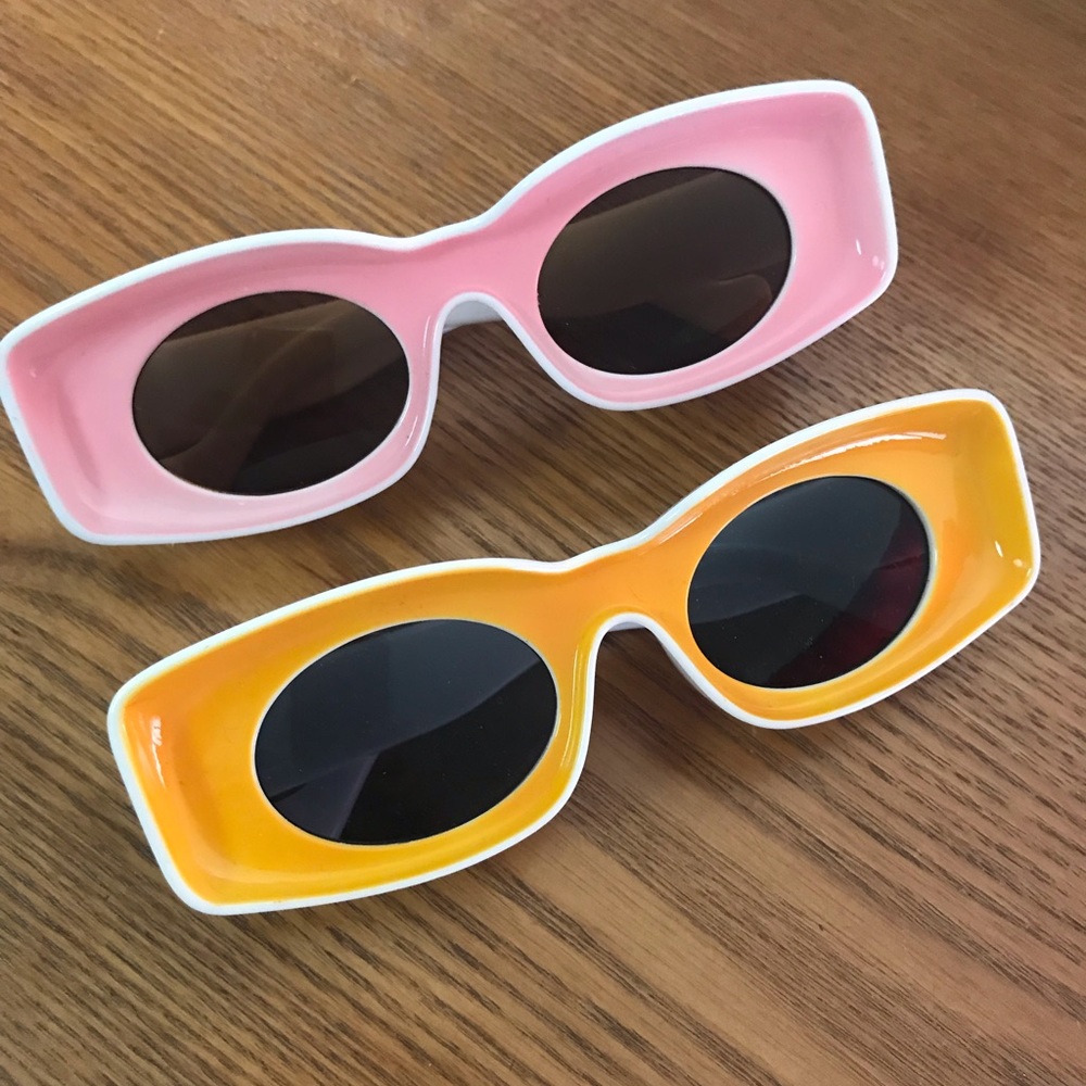 Two Pairs of Trendy Sunglasses
